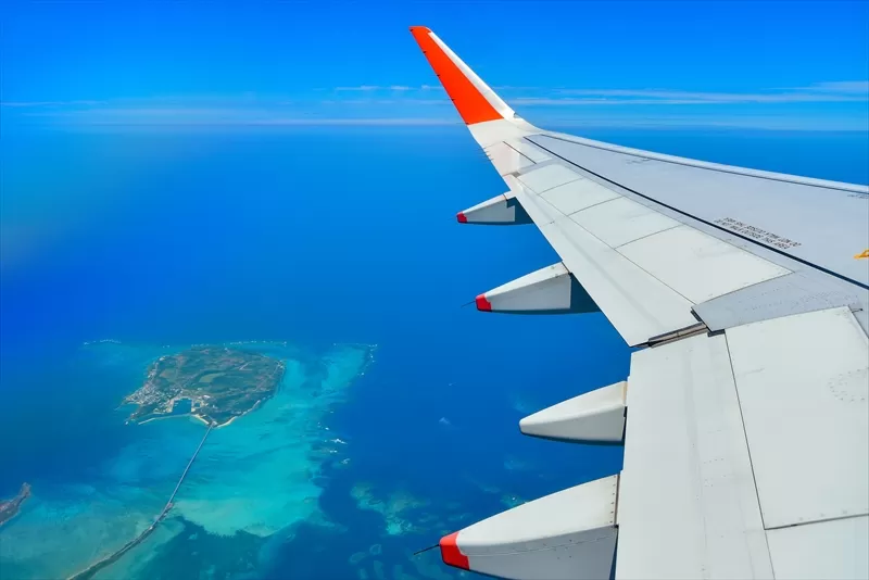 飛行機から眺める池間島の絶景